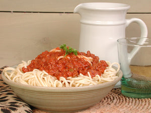 Spaghetti Bolognese with red wine