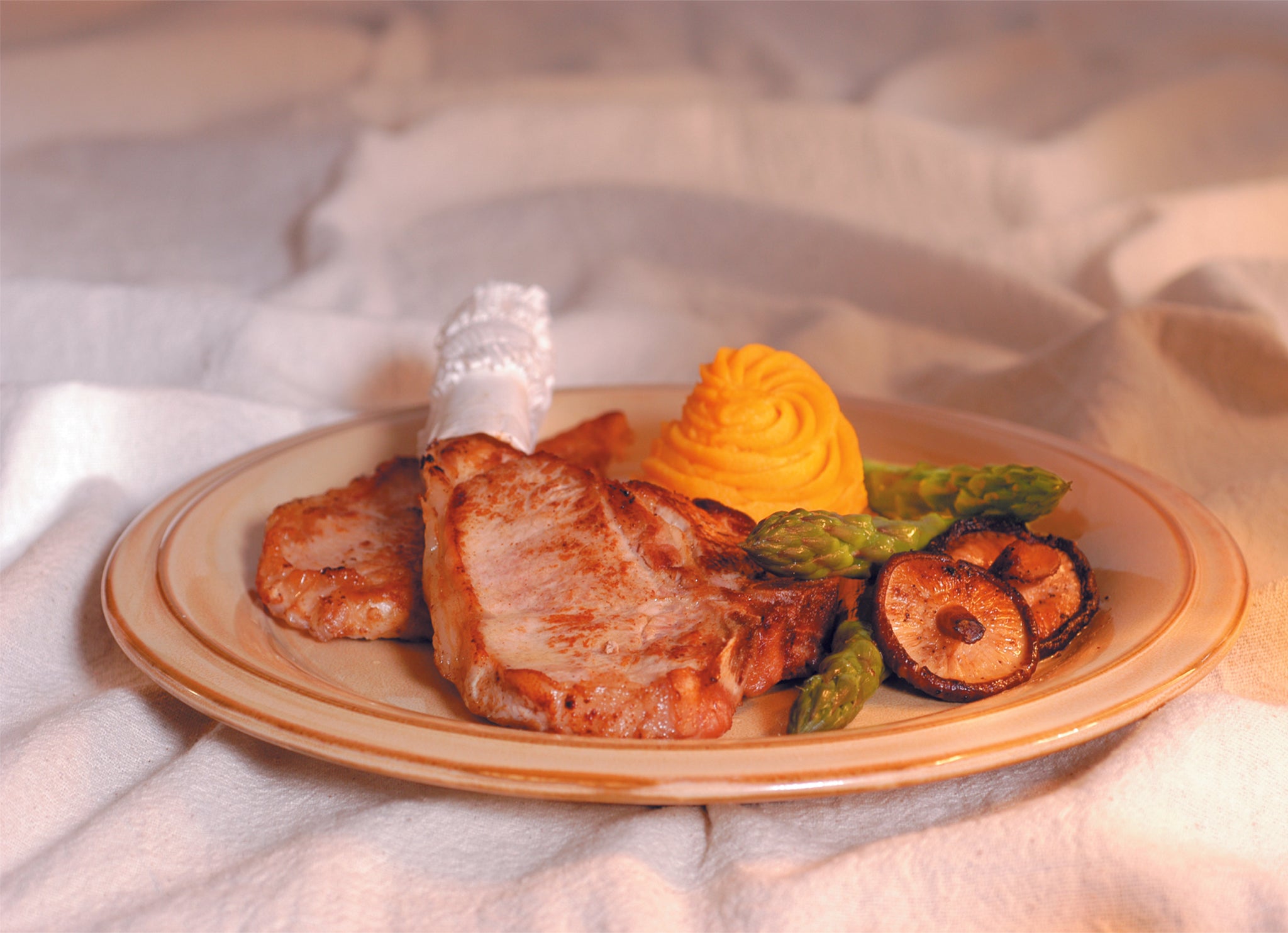 Veal Chop Vegetable Mousse